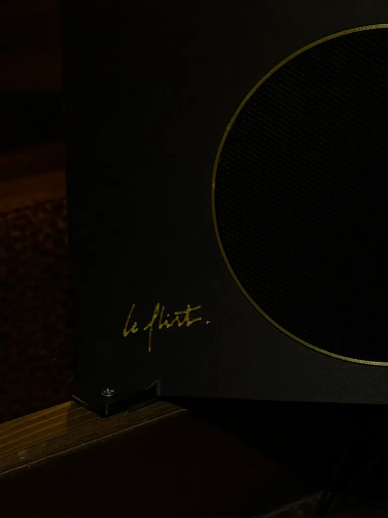 Le Flirt DJ monitors installed in the booth